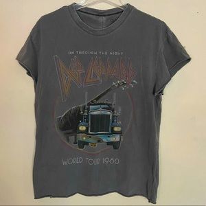 Vintage concert tee, Vinyl Icons, Def Leppard, XS, gray, 100% cotton, tour tee